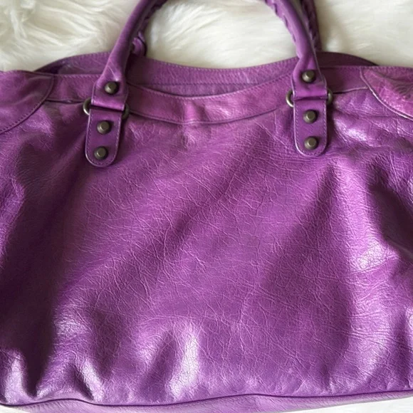 BALENCIAGA CITY BAG SUPER RARE ULTRAVIOLET PURPLE F/W 2013 CLASSIC CITY - Picture 13 of 14